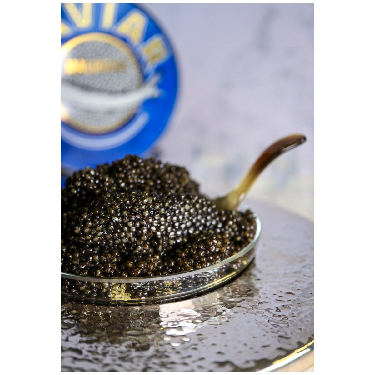 Black Pearl White Sturgeon Caviar Traditional Tin 500 gram