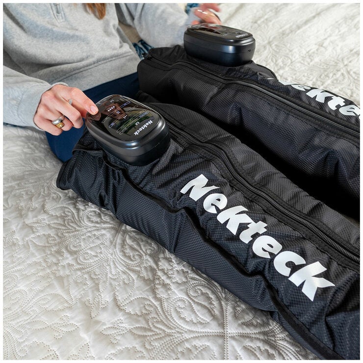 Nekteck Air Compression Full Zipper Leg Massager 2 Pack NTLM15AUBKM