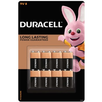 Duracell Alkaline 9V Batteries 8 Pack