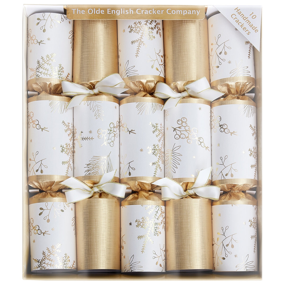 The Olde English Cracker Company Christmas Crackers 10 Pack Gold