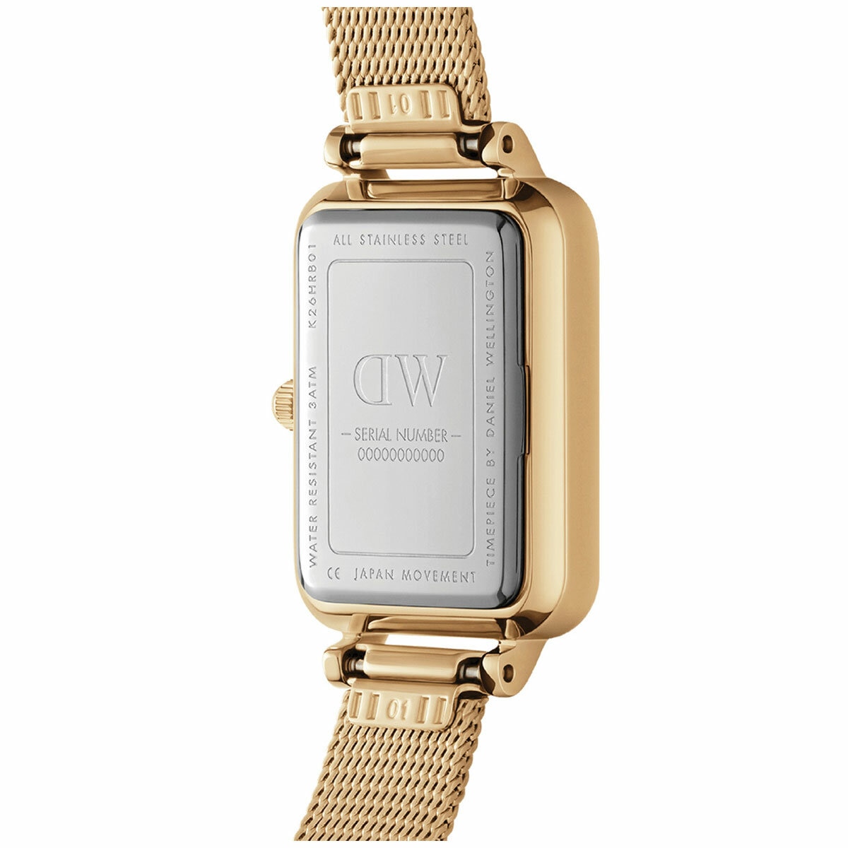 Daniel Wellington Quadro White Dial Evergold Strap Women's Watch DW00100556 Daniel Wellington Quadro White Dial Evergold Strap Women's Watch DW00100556