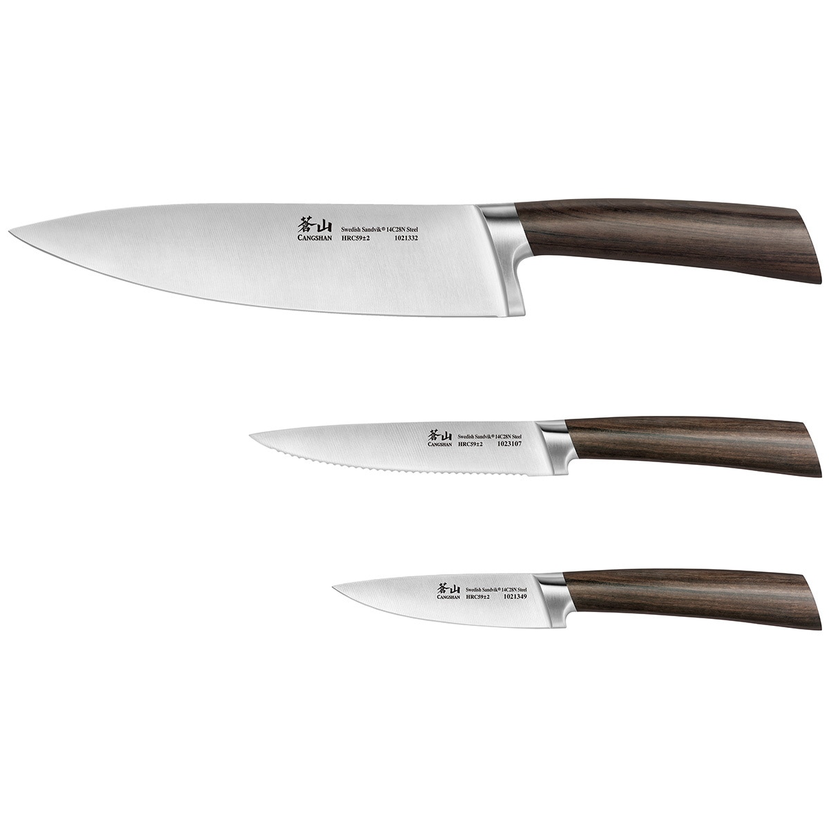 Cangshan A Series Swedish Steel Forged 3-Piece Knife Set