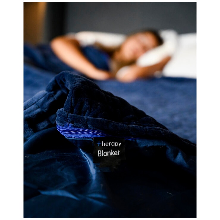 Therapy Child Blanket with Cover - Calming Blue, 3.2 KGb