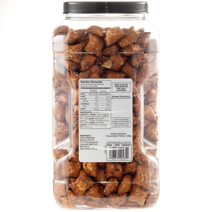 Kirkland Signature Peanut Butter Pretzels 1.56kg Costco Australia