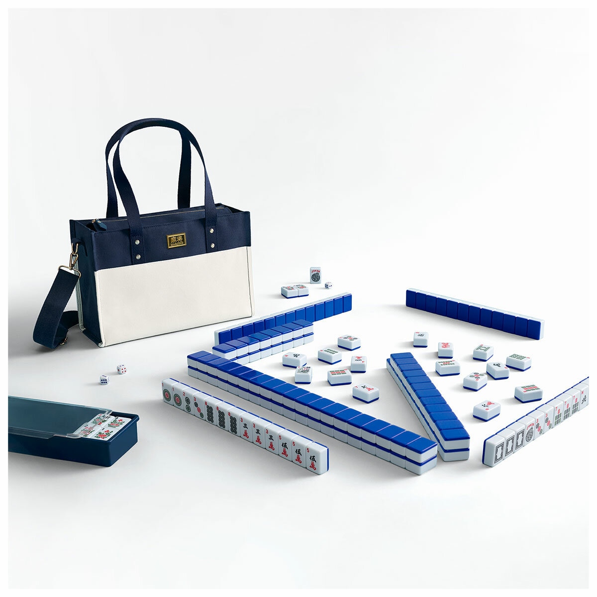 Mahjong Game With Canvas Tote