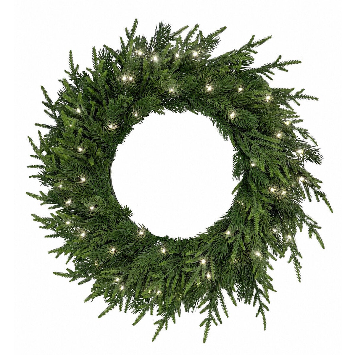 CGH Pre-Lit 30 Inch Holiday Norfolk Pine Wreath CGH Pre-Lit 30 Inch Holiday Norfolk Pine Wreath