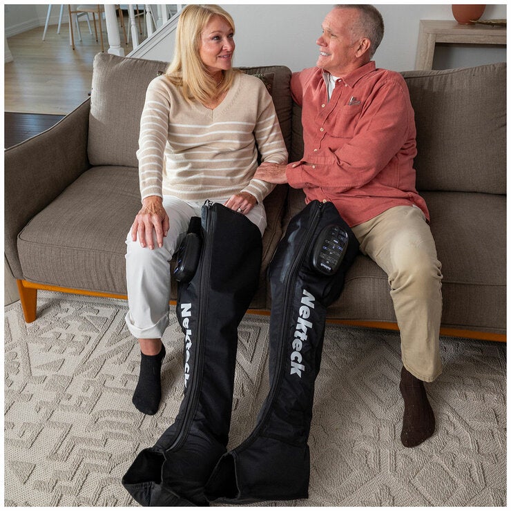 Nekteck Air Compression Full Zipper Leg Massager 2 Pack NTLM15AUBKM