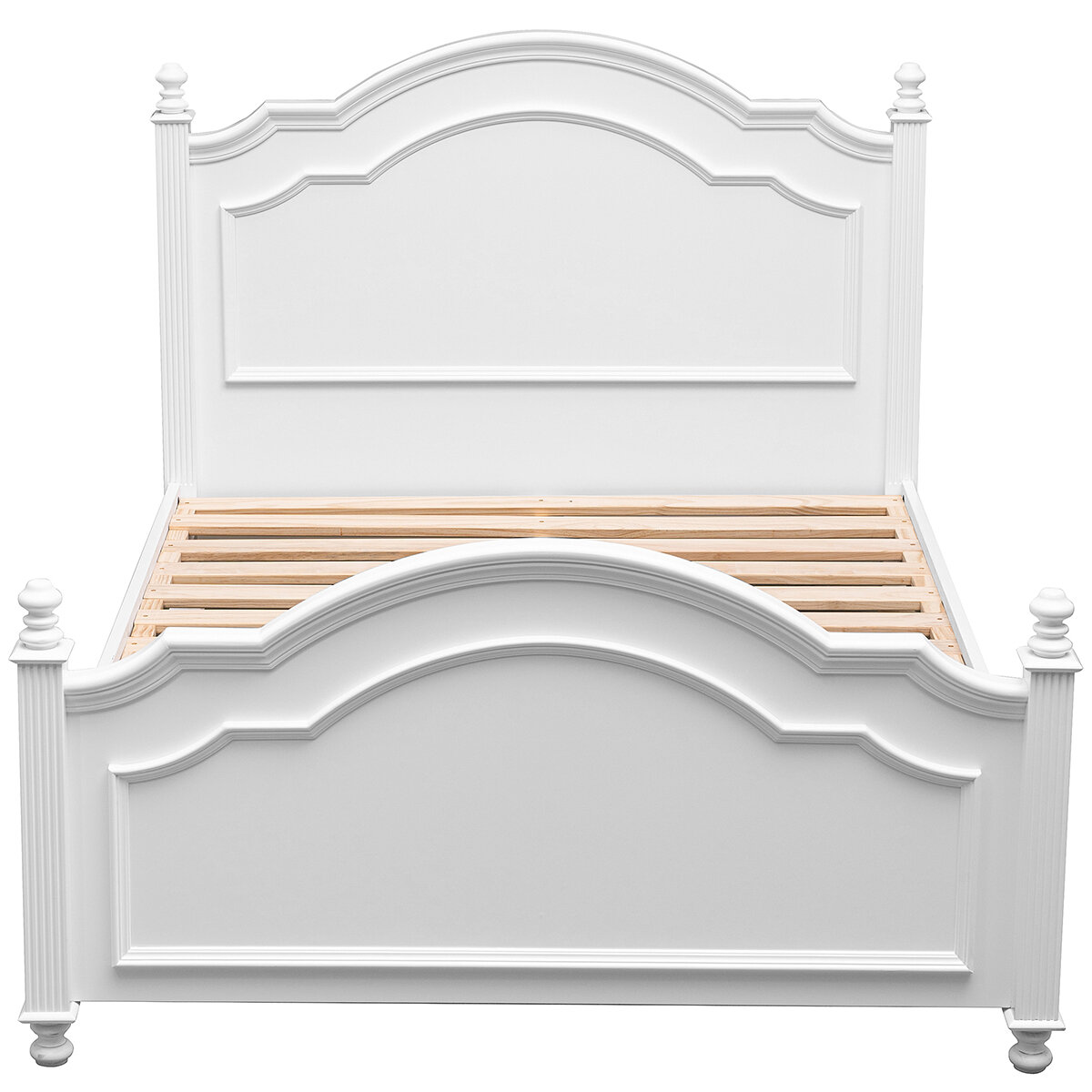 Moran Cassis Queen Bed with Encasement and Slats White