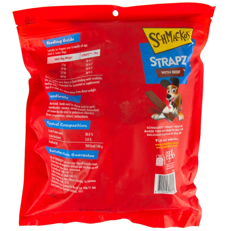 Schmackos Strapz Dog Treat with Real Beef 2 x 1kg Costco Australia