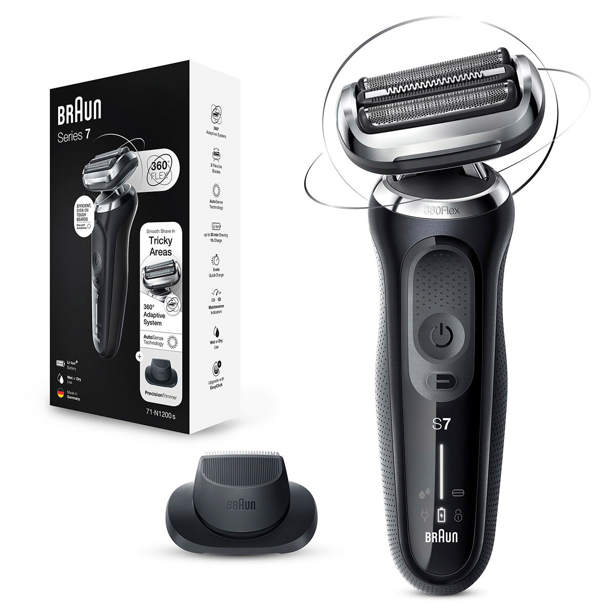 Braun Se7 Wet & Dry Shaver With Trimmer 71-N1200S-OH