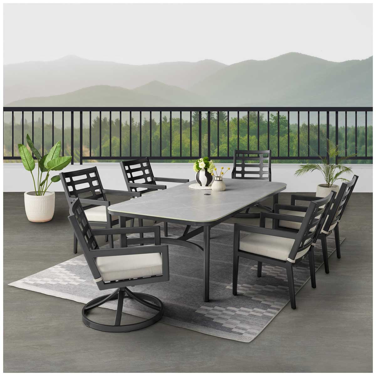 Agio Formia 7 Piece Metal Dining Set
