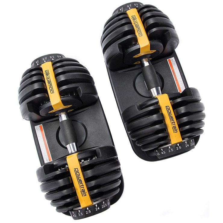 Powertrain Sports Adjustable Dumbbell Set 2 x 24kg Costco Australia
