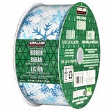 Kirkland Signature Wire Edged Holiday Ribbon 45.7m Kirkland Signature Wire Edged Holiday Ribbon 45.7m