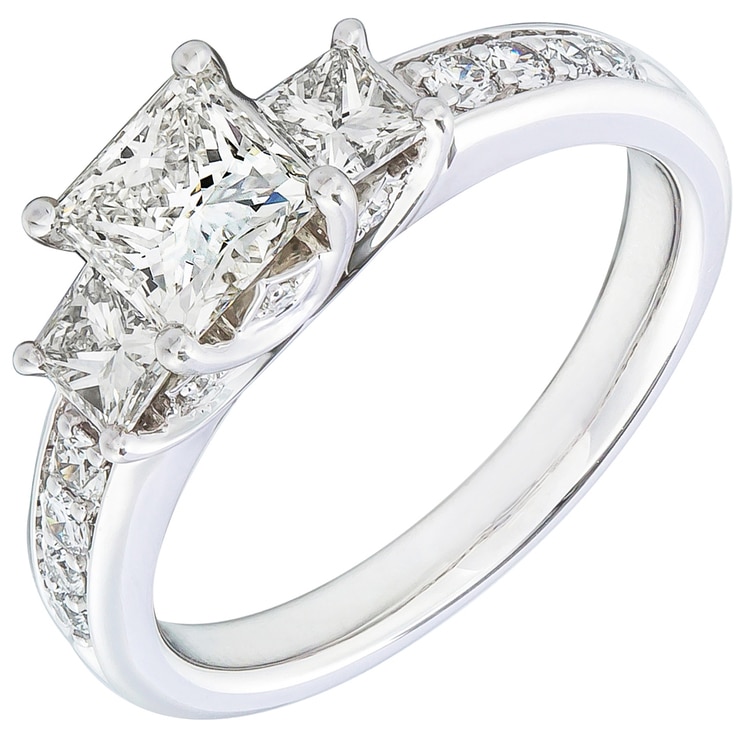 Platinum Princess Cut 1.70ctw Diamond Ring Costco Australia