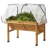VegTrug 1.2m Classic Home Farm Kit - Natural with Greenhouse Frame & Cover VegTrug 1.2m Classic Home Farm Kit - Natural with Greenhouse Frame & Cover
