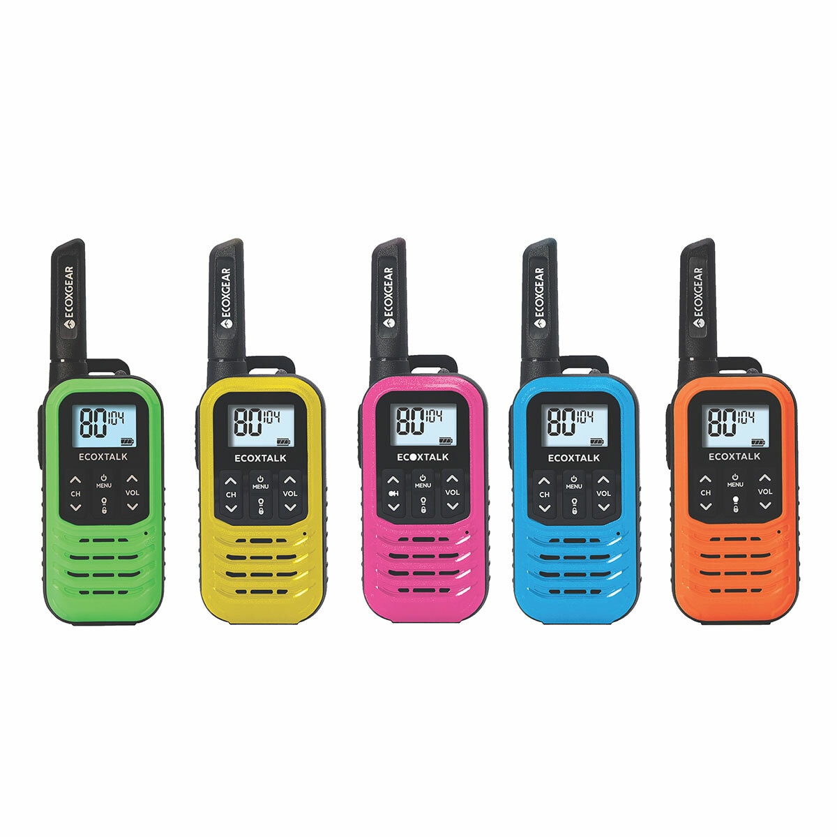 ECOXGEAR Handheld Radio Walkie Talkie 5 Pack EXG50-5PKCT2026