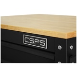 CSPS Tool Cart Rubber wood work Surface (68.6CM) 2 Drawer