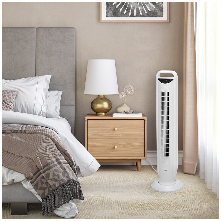 Seville Ultraslim DC Tower Fan White EHF10267