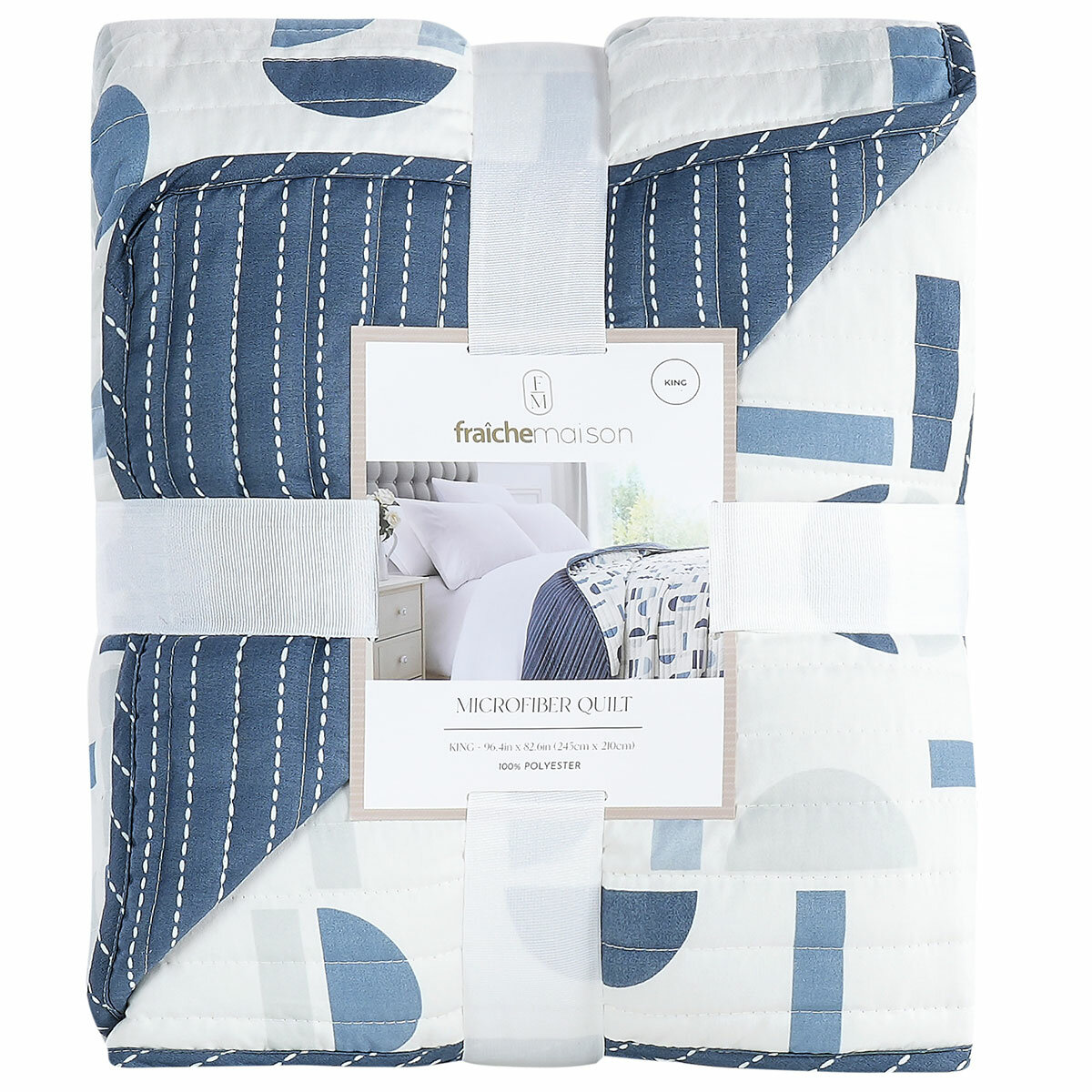 Fraiche Maison Microfibre Quilt King Halfmoon