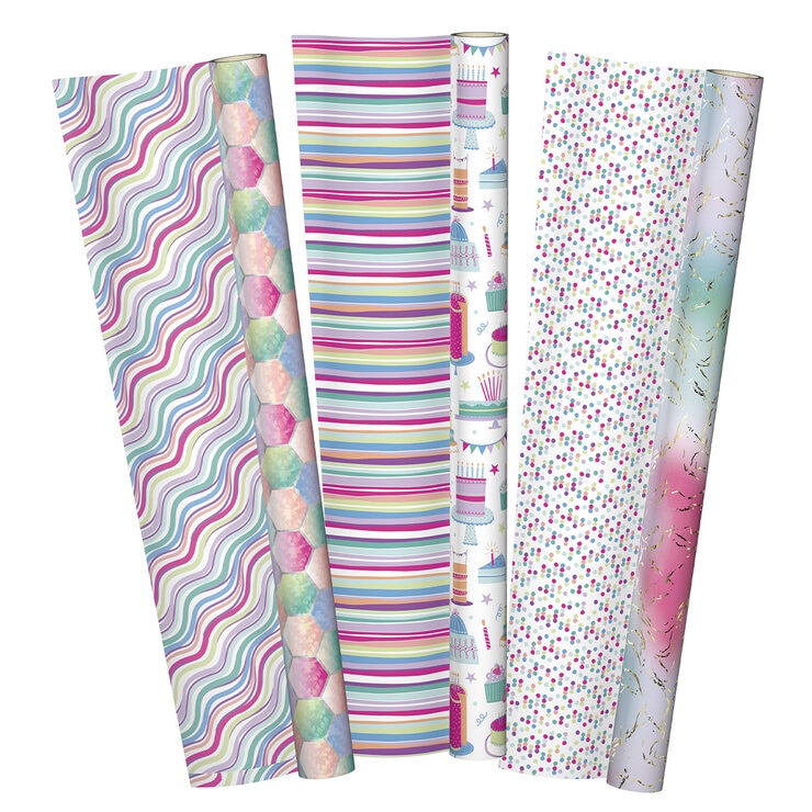 Ks Spring Reversible Trio Gift Wrap