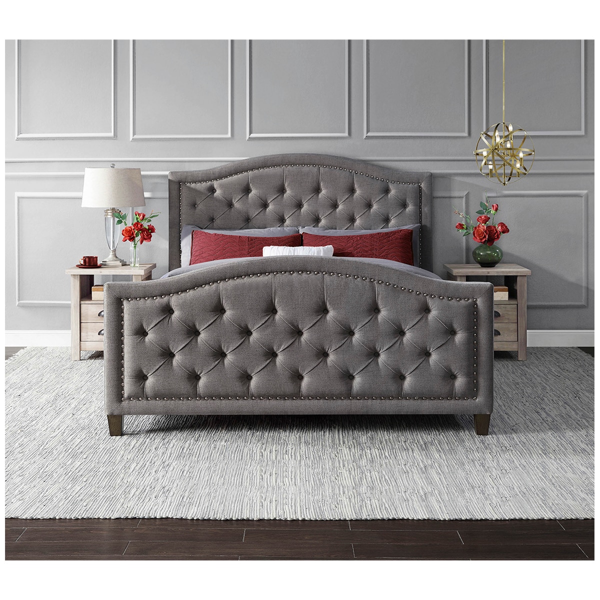 Thomasville Upholstered Queen Bed Grey Costco Australia