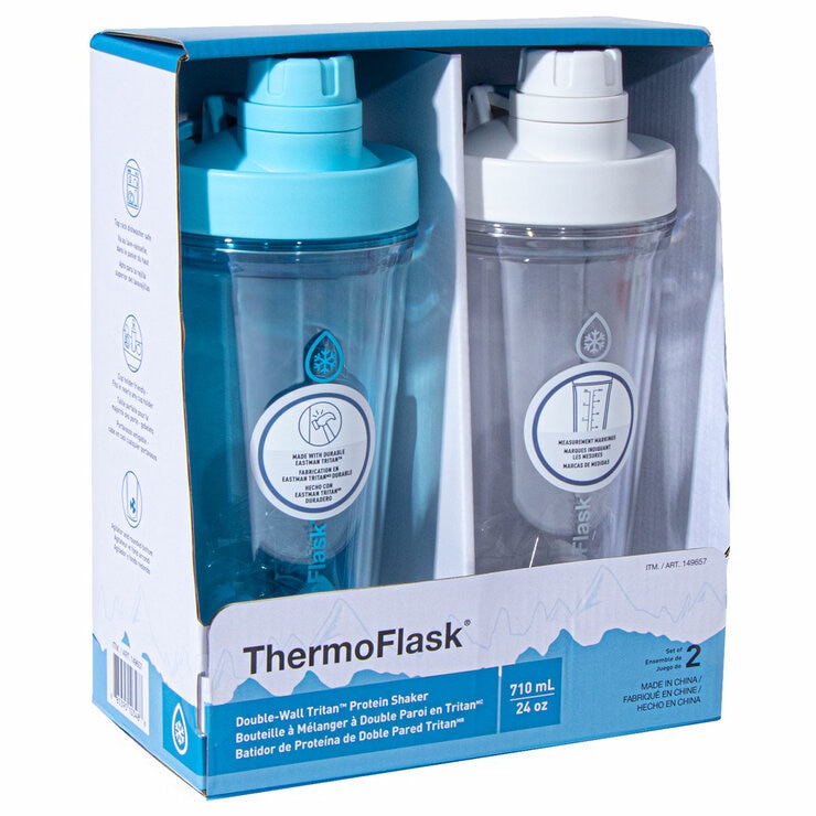Thermoflask Tritan Shaker Spout Lid With Agitator 710ml 2 Pack