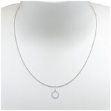 18KT White Gold 0.10ctw Small Ribbon Pendant