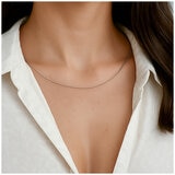 18KT White Gold Cable Chain