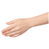 18KT White Gold 0.73ctw Diamond Pear Centre Halo Ring