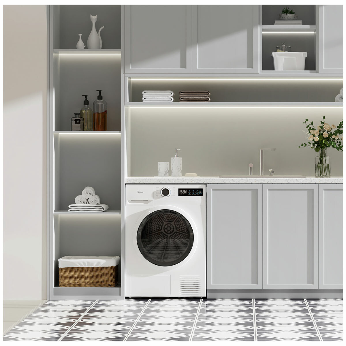 Midea 8kg Heat Pump Dryer White MD110H80/W-AU