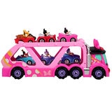Hasbro Lights And Sounds Extra Large Hauler With 6 Vehicles Minnie