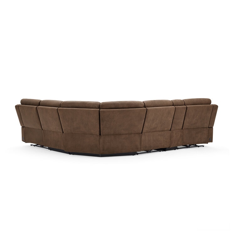 GilmanCreek Fabric Power Reclining Sectional With Power Headrests