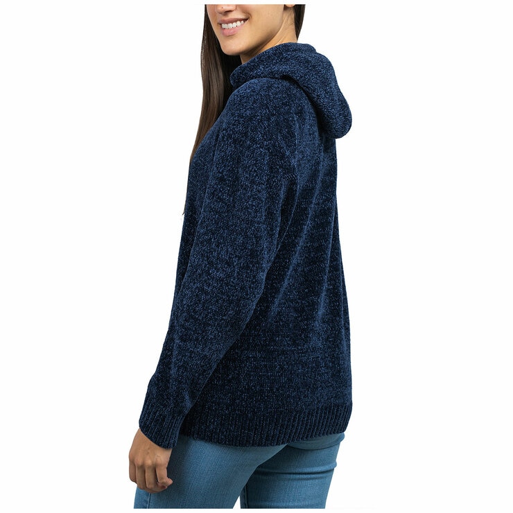 Jachs Girlfriend Women's Chenille Hoodie Sweater Navy US X-Large Jachs Girlfriend Women's Chenille Hoodie Sweater Navy US X-Large