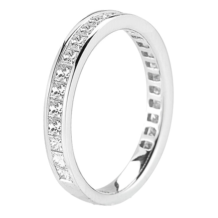 Platinum 3.07ctw Princess Cut Diamond Bridal Set With 1.2ctw Centre Platinum 3.07ctw Princess Cut Diamond Bridal Set With 1.2ctw Centre