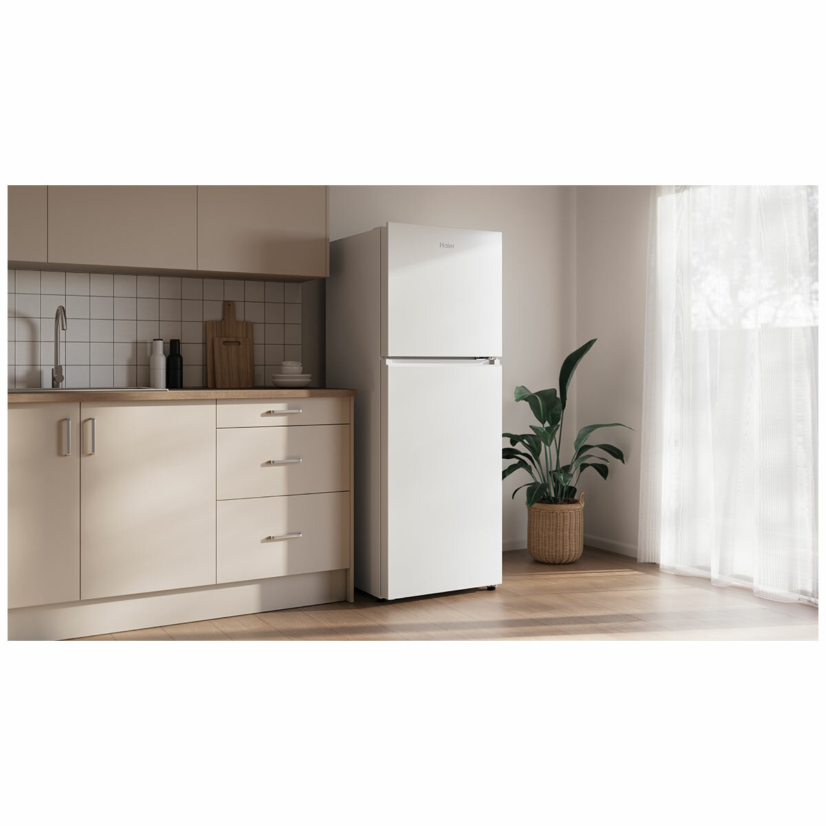 Haier 311L 300 Series Refrigerator Top Freezer White HRF330TW