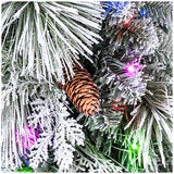 Pre-Lit Flocked Christmas Garland with Micro LED Lights 2.7m Pre-Lit Flocked Christmas Garland with Micro LED Lights 2.7m