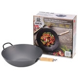 Yoshikawa Carbon Steel Cook-Pal Wok 36cm