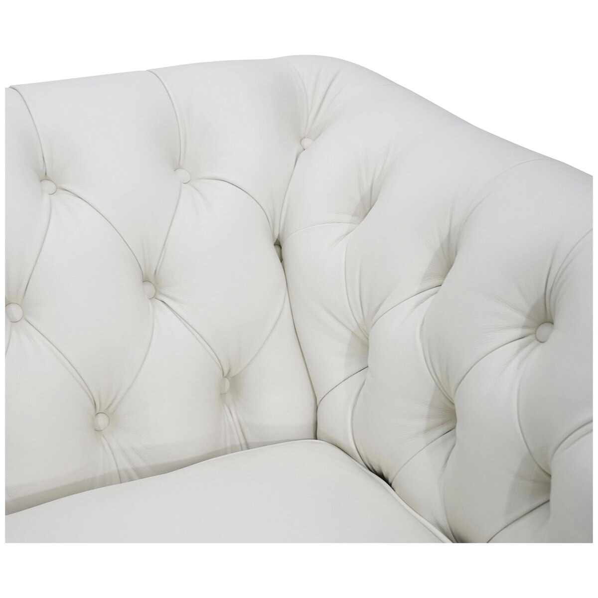 Moran Bastille II 2 Seater Leather Sofa Meringue