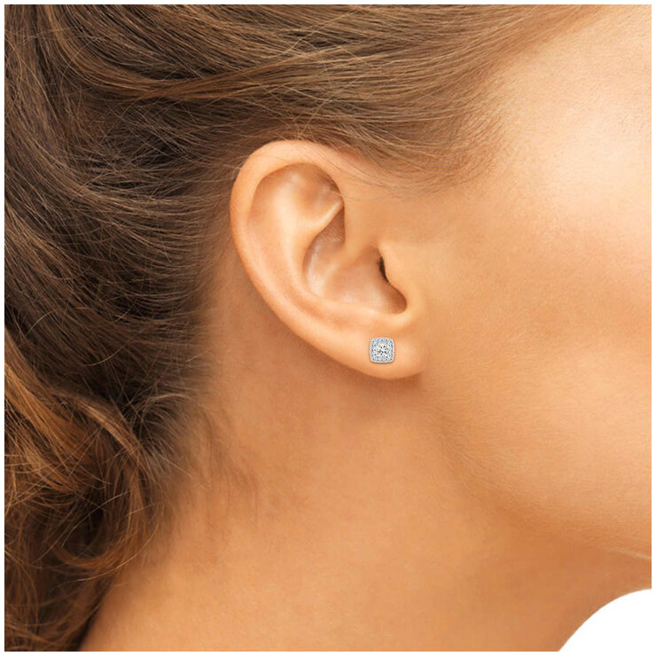 18KT White Gold 0.75ctw Diamond Stud Earrings 18KT White Gold 0.75ctw Diamond Stud Earrings