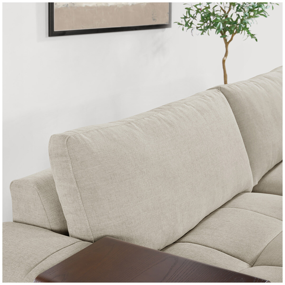 Aiden & Ivy Fabric Stationary Modular Sectional 6 Piece