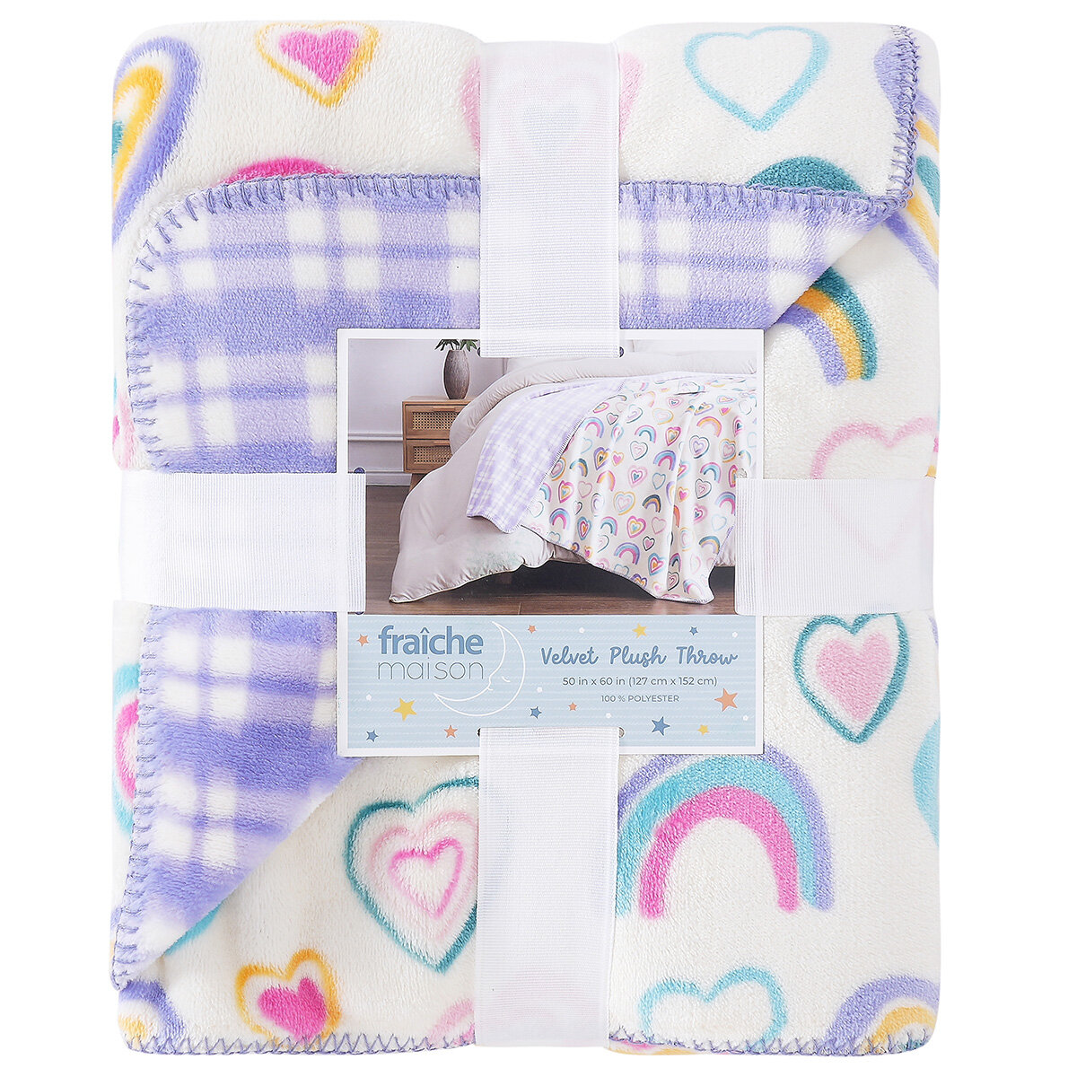 Fraiche Maison Velvet Plush Throw 127cm x 152cm