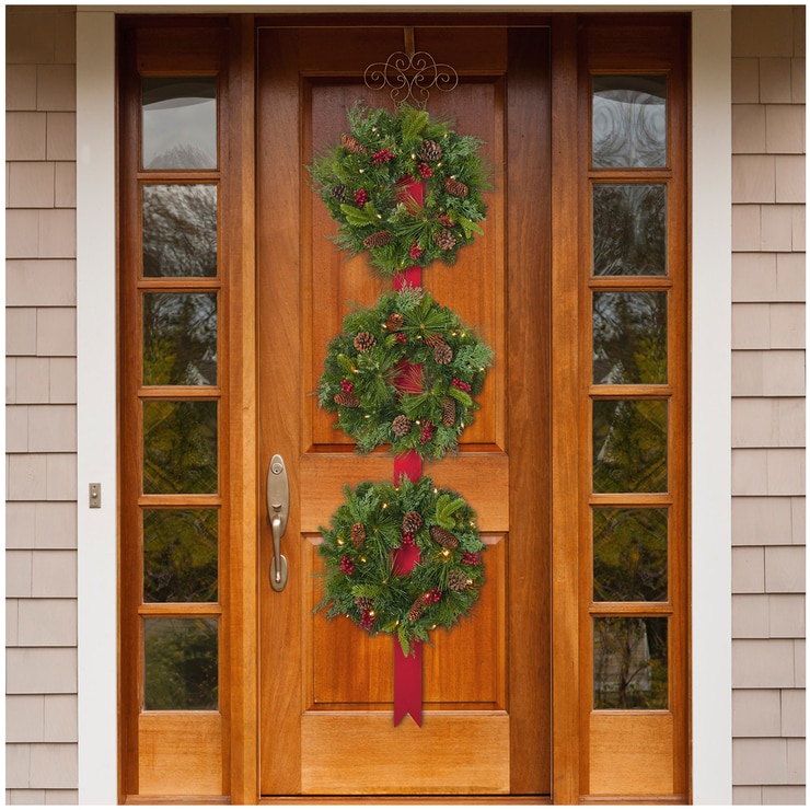 3 Wreath Christmas Door Hanger Costco Australia