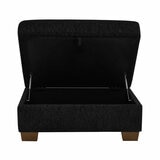 Thomasville 3 Piece Fabric Sectional With Storage Ottoman Thomasville 3 Piece Fabric Sectional With Storage Ottoman
