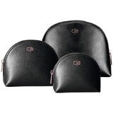 CB Saffiano Leather Pouches Set of 3