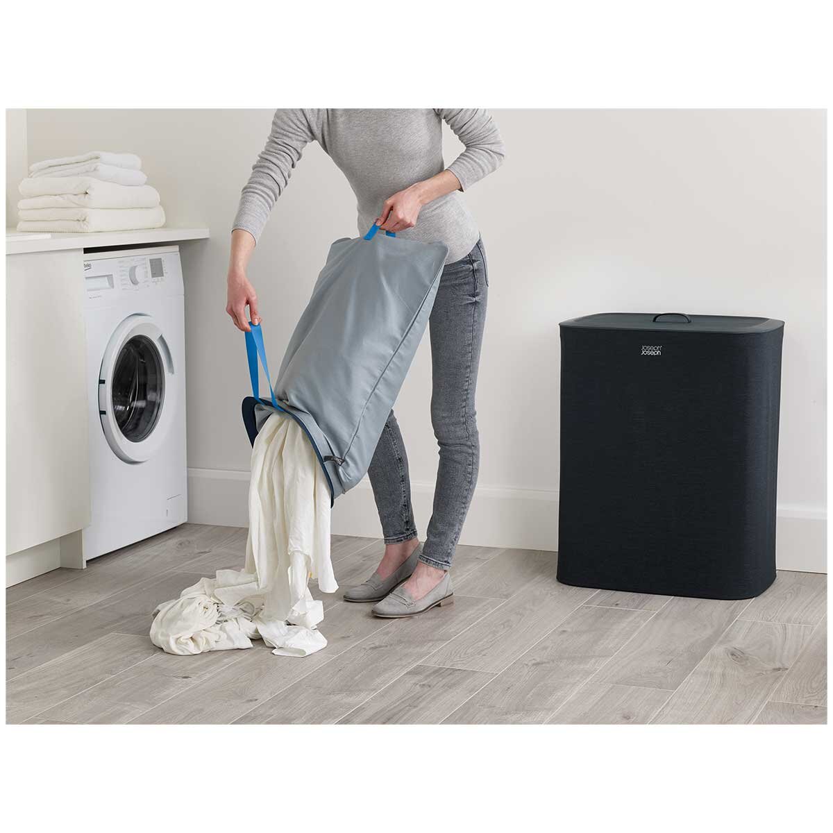 Joseph Joseph Tota Laundry Basket 90L Carbon Black