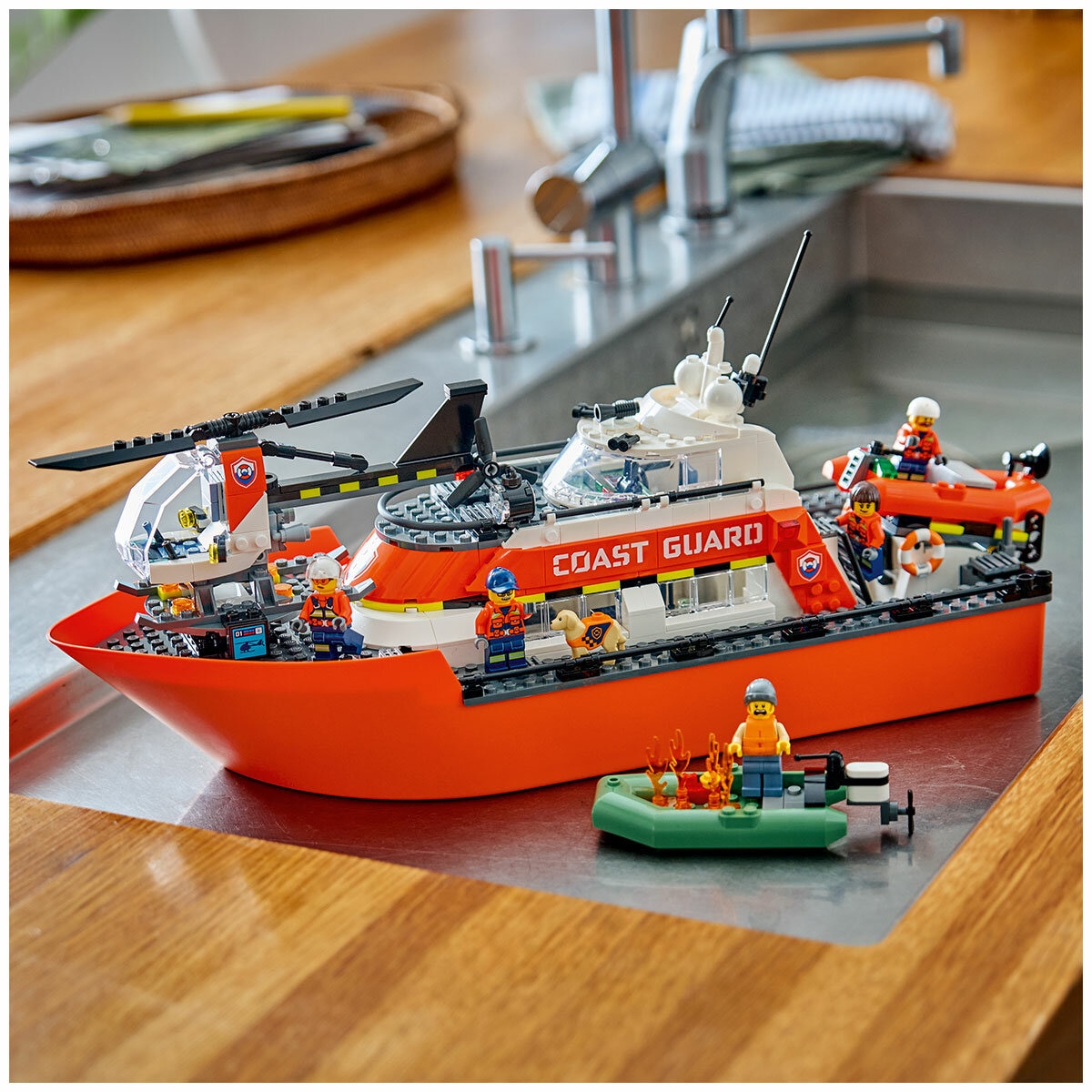 LEGO City Coast Guard Rescue Boat & Helicopter 60504