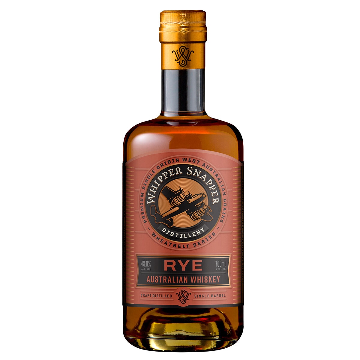 Whipper Snapper Wheatbelt Series Australian Rye Whiskey 700ml
