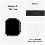 Apple Watch Ultra 2 GPS + Cellular 49mm Black Titanium Case With Black Trail Loop S/M