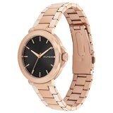 Tommy Hilfiger Lori Rose Gold Steel Black Dial Women's Watch
