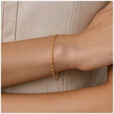 18KT Yellow Gold Flat Curb Long Bracelet 3.3g